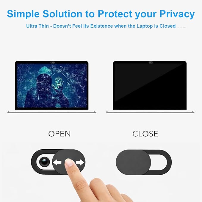 12 PCS Ultra-Thin Webcam Cover Slide for Laptop iPhone iPad MacBook Pro Computer iMac Cell Phone(Tesla Model 3/Y Interior Cabin Camera) PC Accessories Camera Blocker Slider, Great for Privacy