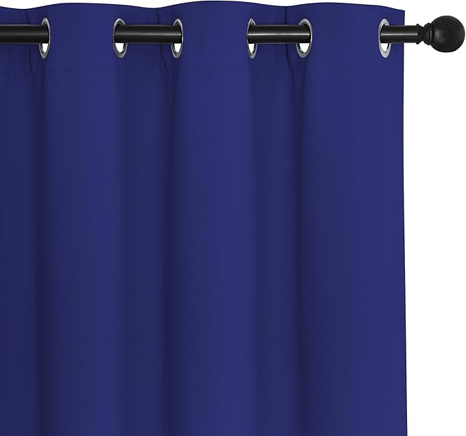 NICETOWN Blackout Patio Curtains 100 x 144 Inches Long for Sliding Door Extral Wide Blackout Curtain Panels Thermal Insulated Room Divider - Grommet Top, 100" W x 144" L, 1 Panel, Navy Blue