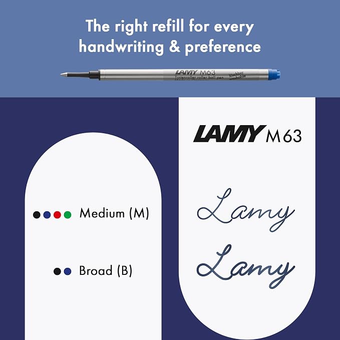 Lamy safari vista - Rollerball Pen with ergonomic grip & line width M - for pleasant long writing - made of robust ASA plastic - including rollerball refill M 63 in blue