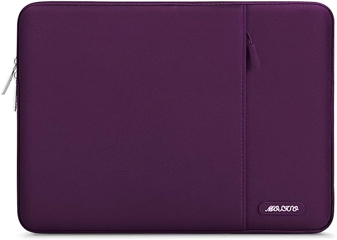 MOSISO Laptop Case 13 inch, Laptop Sleeve Compatible with MacBook Neo/Air/Pro 13 inch with A18/M5/M4/M3/M2/M1 Chip 2026-2016, Polyester Vertical Computer Sleeve Bag with Pocket, Magenta Purple