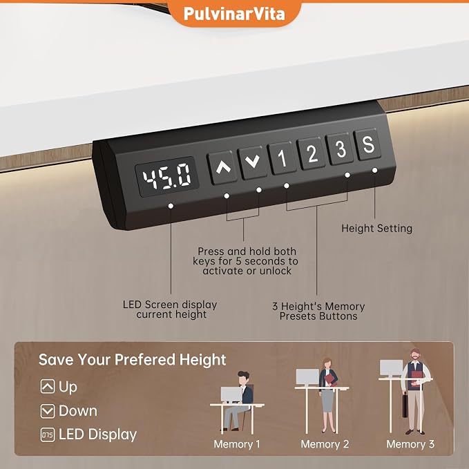 Dual Motor Standing Desk Frame, 256 lbs Capacity with Cable Management Tray | For Home & Office, 28"-47" Adjustable, Storage Bag, 2 Headphone Hooks, Easy 40-Min Assembly