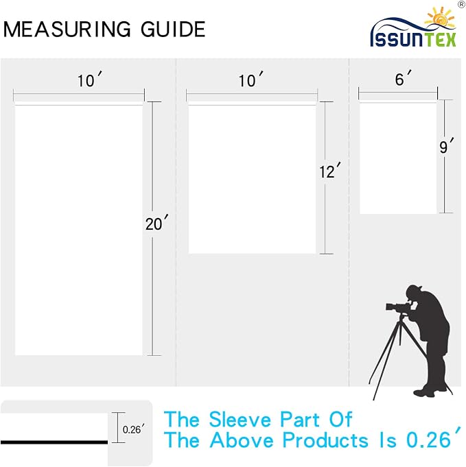 ISSUNTEX 5X7 ft Background Muslin Backdrop, Photo Studio, Collapsible High Density Screen for Video Photography and Television-White