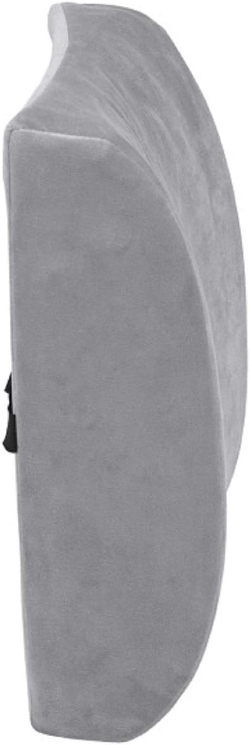 Drive Medical Comfort Touch Heated Lumbar Support Cushion, Gray | Heated Lumbar Support Cushion Featuring Comfort Touch Design for Soothing, Targeted Relief Daily for Everyday Use