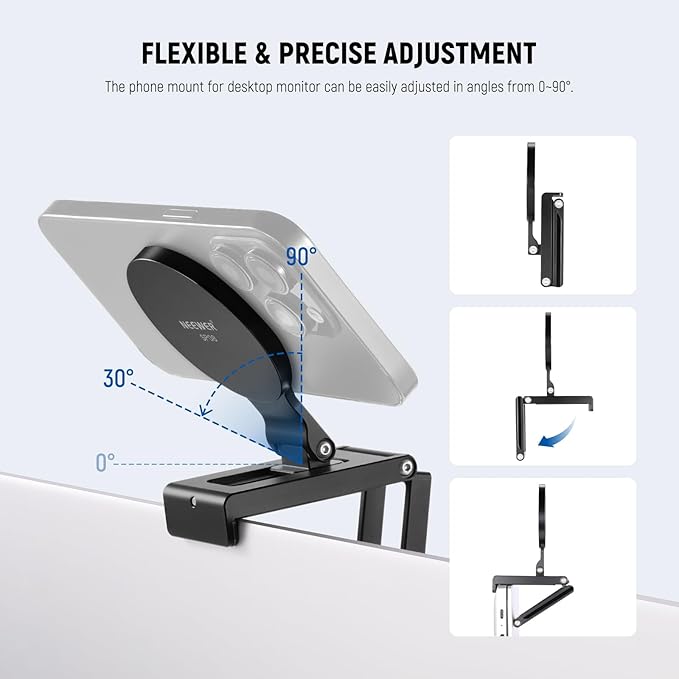 NEEWER RH8B 8" Desk Ring Light with Stand, Circle Selfie Light with Phone Holder and SP08 Continuity Camera Mount for Desktop Monitor, 18W Video Conference Lighting Kit for Laptop Zoom Podcast