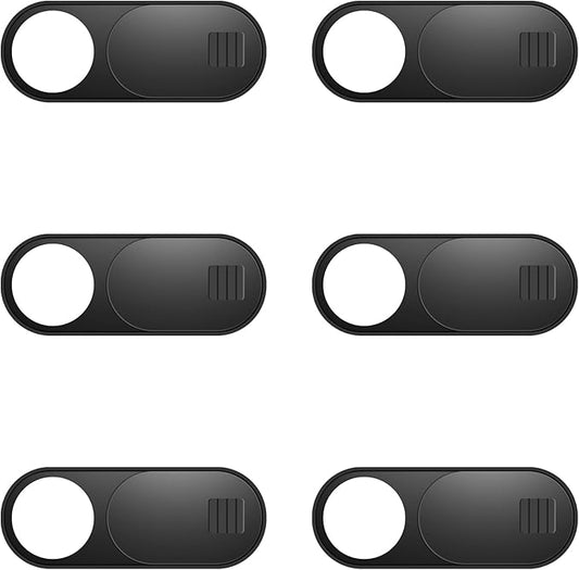 Laptop Camera Cover Slide, Camera Cover, 6 Pack Ultra Thin Webcam Cover Slide for Laptop, Desktop, PC, Tablet, Smartphone, Protect Your Privacy and Security(Black)