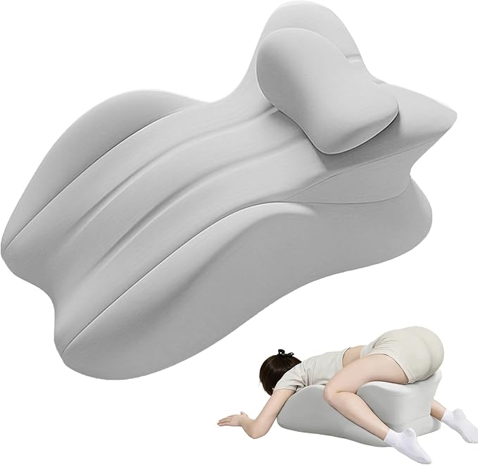 Memory Foam Wedge Pillow, Intimacy Positioning Pillow for Reading | 27° Angled Ergonomic Positioning Pillow, Contoured Back & Neck Support, Multi-Functional Body Pillow with Removable Cover