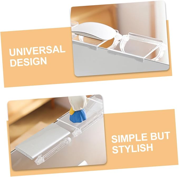 Healifty 2Pcs Adjustable TV Top Rack Shelf Monitor Storage Bracket for Router and Game Console No Drill Design Compact Size for Home and Office