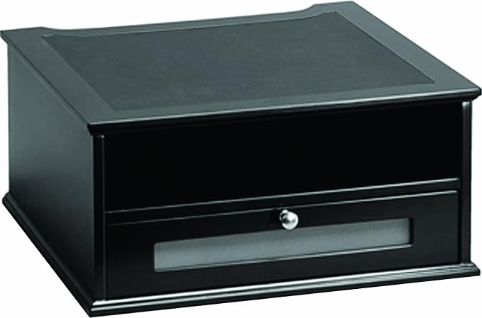 Victor Midnight Black Collection Monitor Riser, 13" X 13" X 6.5", Black, Supports 50 Lbs