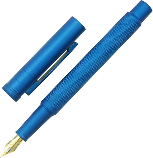 Hongdian Forest Fountain Pen, Beautiful Sky Blue Tree Texture Medium Nib Writing Office Pen