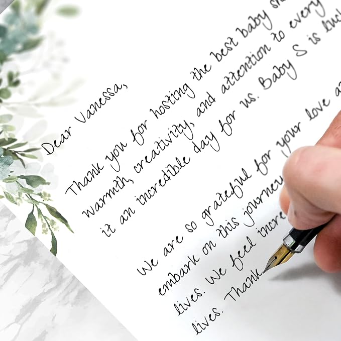 Lush Greenery Letterhead With Envelopes / 40 Decorative Botanical Floral Sheets With Matching Envelopes / 8.5" x 11" Watercolor Foliage Paper/All Occasion Design