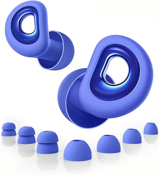 Ear Plugs for Sleeping 50dB Noise Cancelling Ear Plug with 7 Tips, 0.1Oz UltraComfy Ear Plugs for Noise Reduction for Concerts, Side Sleeper, Focus, Snoring, Silicone Reusable Earplug with Case