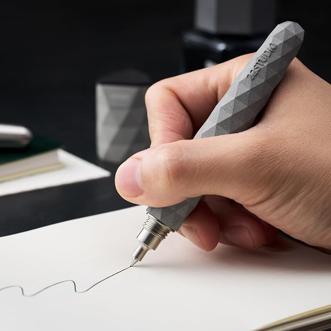 22STUDIO Polygon Rollerball Pens Gift Set| Luxury Smooth Writing Pen | Unique Design for Professionals & Collectors | Premium Office Stationery | Gift for Executive & Writer (Concrete Grey)