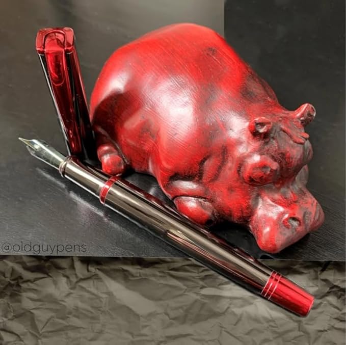 Monteverde USA Impressa Fountain Pen Gun Metal with Red Trim - Medium Point - JoWo German Nib