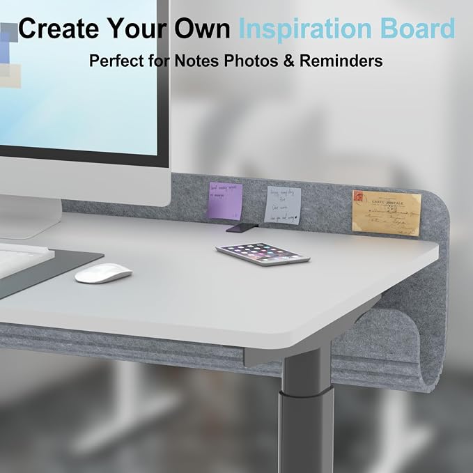 47.2" Under Desk Cable Management Tray, No Drill Cable Organizer for Table | Clamp/Screw Mount Felt Cord Organizer, Hidden Cord & Wire Management, Standing Desk Cable Tray Under Desk for Office, Home