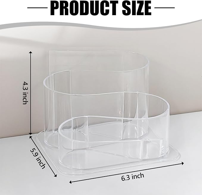 Pencil Holder, Aesthetic Desk Pen & Makeup Brush Organizer, Decorative Desk Organizer Storage for Home, School, Office