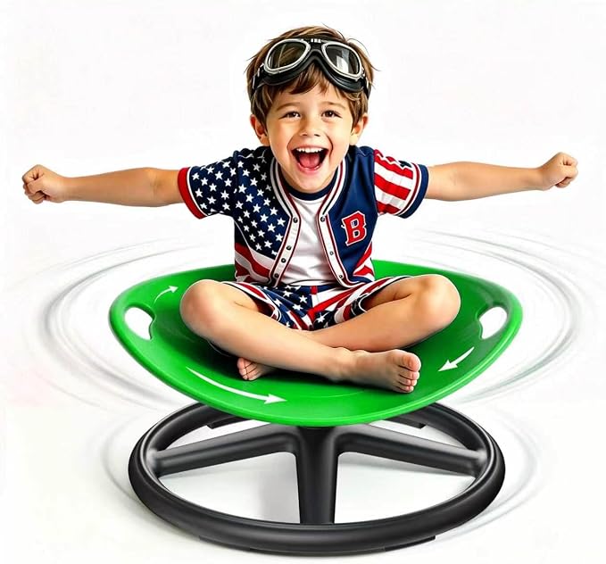 Spinning Chair for Kids, Green, 360° Sensory Swivel Chair | Spinning Chair for Autistic Kids,For Home Classroom Playroom