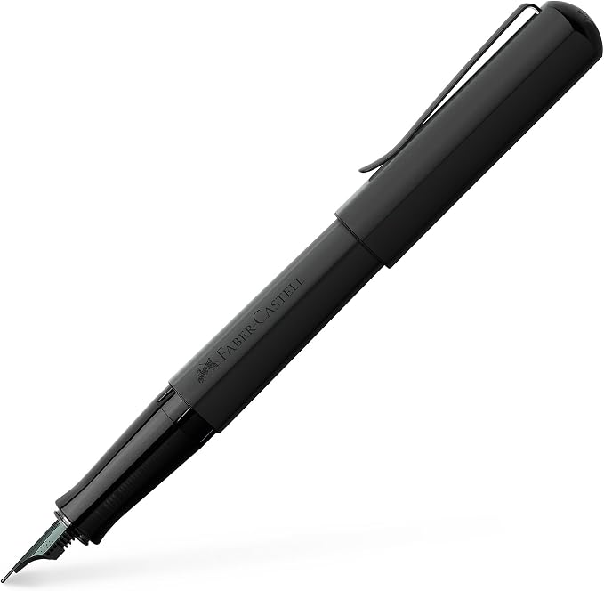 Faber-Castell HEXO Fountain Pen, Matte Black - Broad