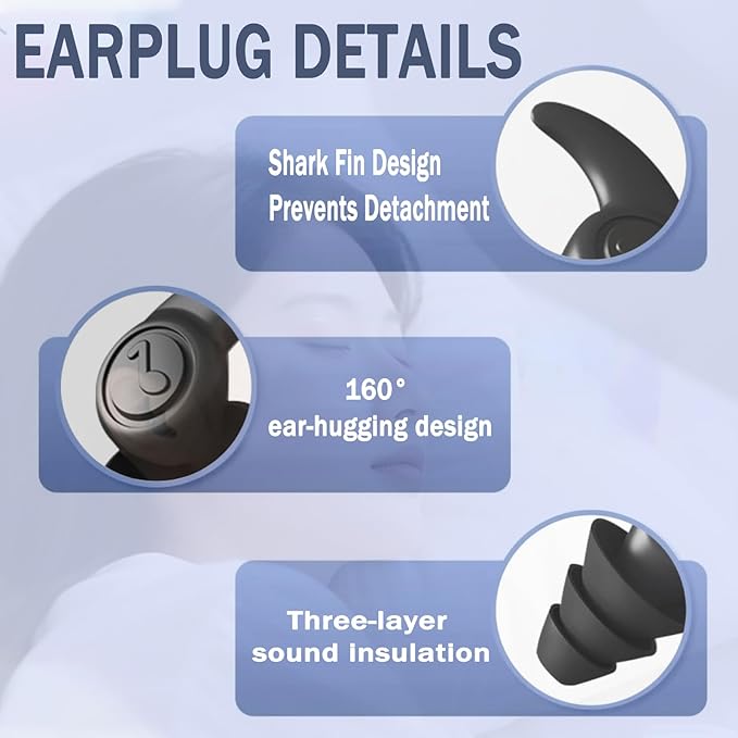 Swimming Ear Plugs 3 Pairs Reusable Silicone Noise-Reducing Earplugs for Sleep Deep Focus Swimming Snorkeling Showering Adults Orange+White+Green