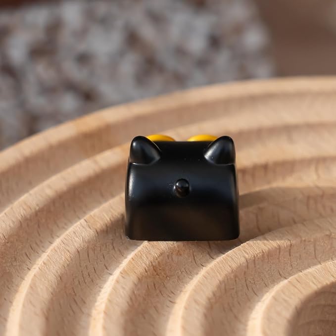 Artisan Cat Keycap for Mechanical Keyboards, Orange and White, 3D Printed Resin, 1U Size, MX Switch Compatible, Decorative Design for Gaming and Typing (MMK-HHH)