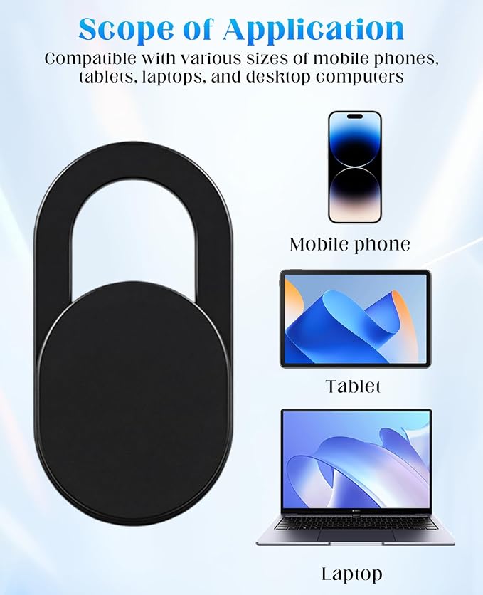 100pcs Laptop Camera Cover Slide, 0.03" Ultra-Thin Webcam Cover Slide, Cell Phone Camera Cover, Universal Laptop Front Camera Privacy Cover