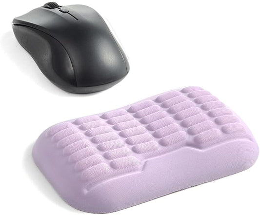 UnivoColors Ergonomic Mouse Wrist Rest,Latest 3.0 Wave Curve Design,High-Resilience Memory Foam Non-Slip Base,Reduces Wrist Fatigue,Ideal for Office Gaming & Long Hours of Use(Lavender)