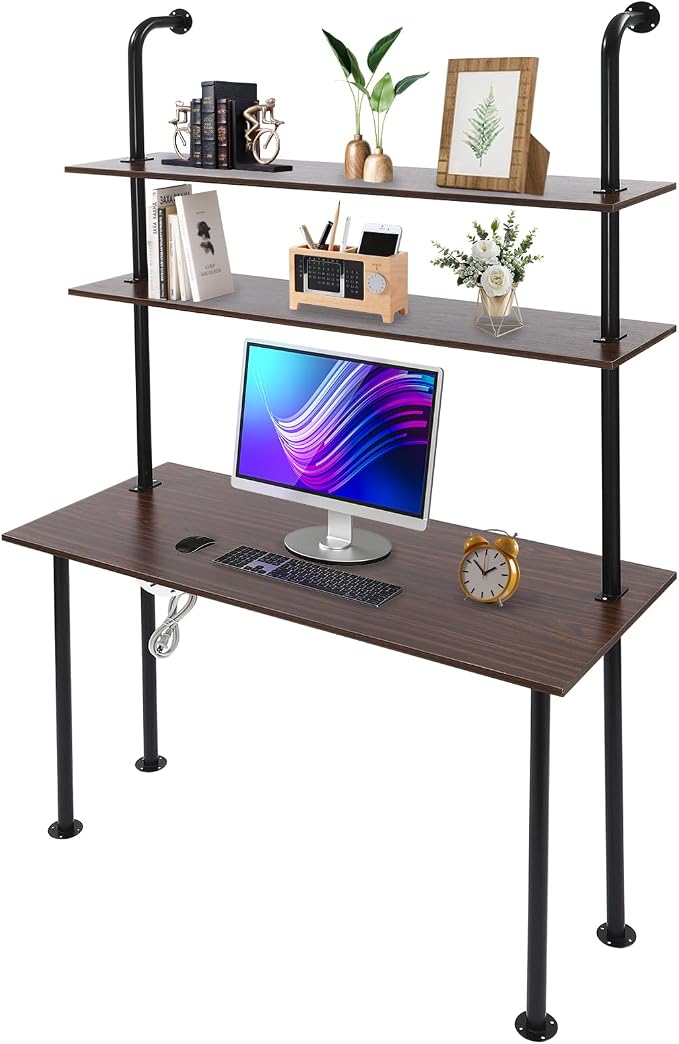 Wall Mounted Desk, Wall Mount Computer Writing Table Wall Desk Wall Organizer Ladder Desk 110.23 Lbs Capacity for Homes, Offices, Entrances, Student Dormitories, Living Rooms