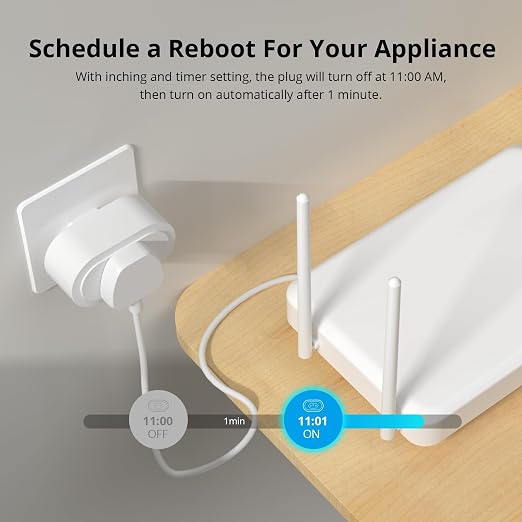 Smart Plug Compatible with Alexa and Google Home, WiFi Smart Outlet Socket Remote Control Timer Function, Only 2.4GHz Network
