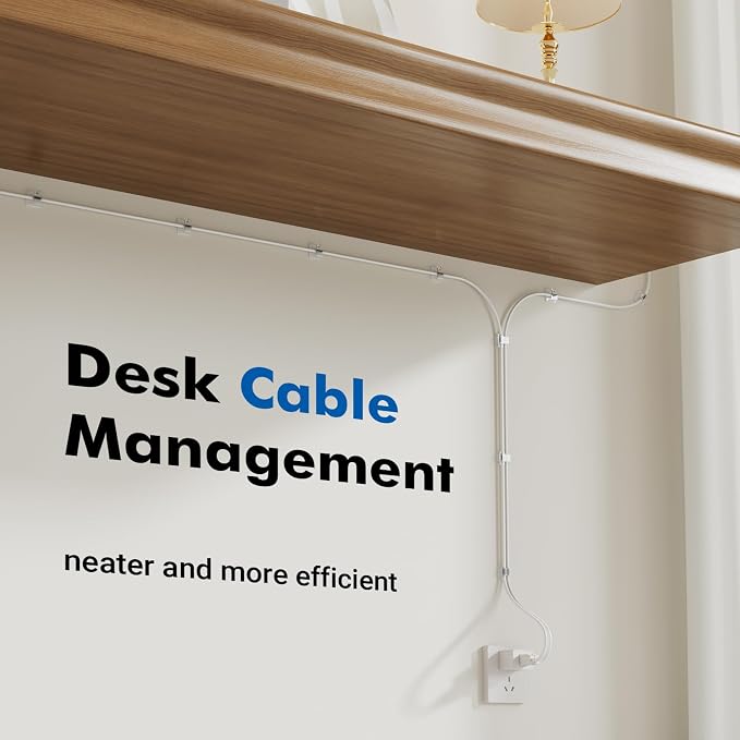 60Pcs Cable Clips, Small, Clear, Adhesive Wire Clips, Cable Management Wire Organizer Cord Holder for Under Desk, Car, Wall, TV PC Ethernet Cable