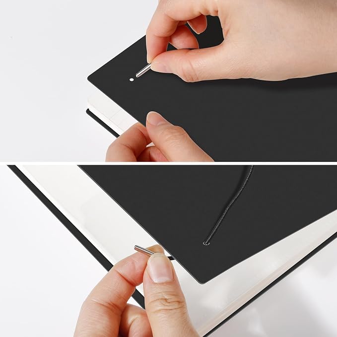 AHGXG Dotted Journal - Dot Grid Spiral Notebook B5, 140 Pages, 100 GSM Thick Paper, Waterproof Plastic Cover Journals for Journaling, Sketching, 7.6" x 10", Black