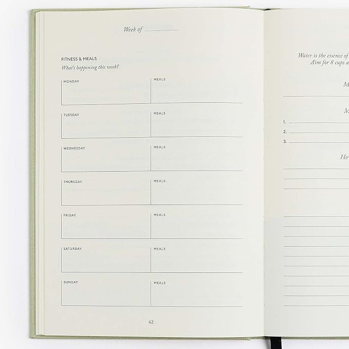 Intelligent Change Five Minute Journal Health & Fitness Edition for Women & Men, Wellness Log Book Planner with Habit Tracker, Water Intake, Daily Gratitude, Affirmations Prompts