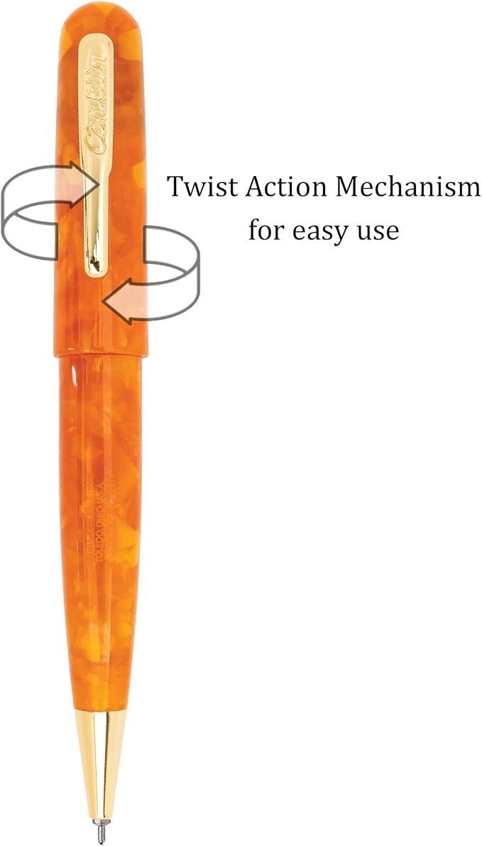 Conklin All American Gel Pen Sunburst Orange | Luxury Gel Pen with Refillable Ink | Bold Color, Smooth Writing, Elegant Design