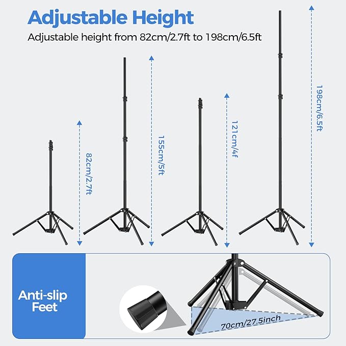 EMART Blue Green Screen Backdrop Kit with Reverse Folding Base, 5x6.5ft Portable T-Shape Backdrop Stand with 2-Sided Reversible Background for Photography, Zoom, Streaming and Studio Video Recording