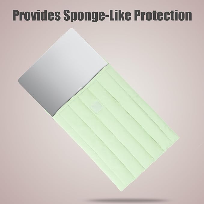 Puffy Laptop Sleeve 11-12 Inch Mint Green, Protective Carrying Case for Men and Women, Cute Case Bag Compatible with 11 and 12 Inch Laptops, 10.9" Ipad 10, 10.2" Ipad 7 8 9 in Cover