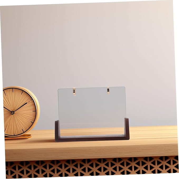 ARTIBETTER 1set Wooden Base Table Calendar Stand Portable Calendar Rack for Home Assembly and Stylish Design for Desk Decor