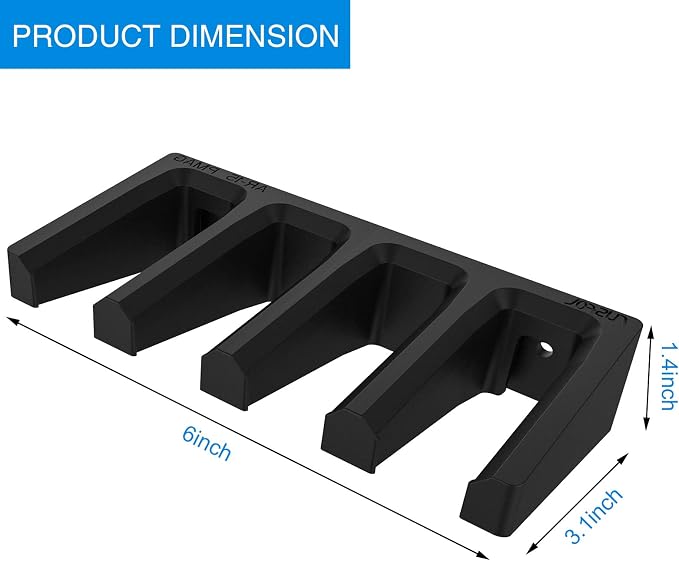 Solid ABS 4-Slot PMAG Wall Mount & Magazine Rack, 1 Pcs | Standard Capacity Mag Holder, Home Tactical Storage, Heavy Duty Display Stand, Room Organizer