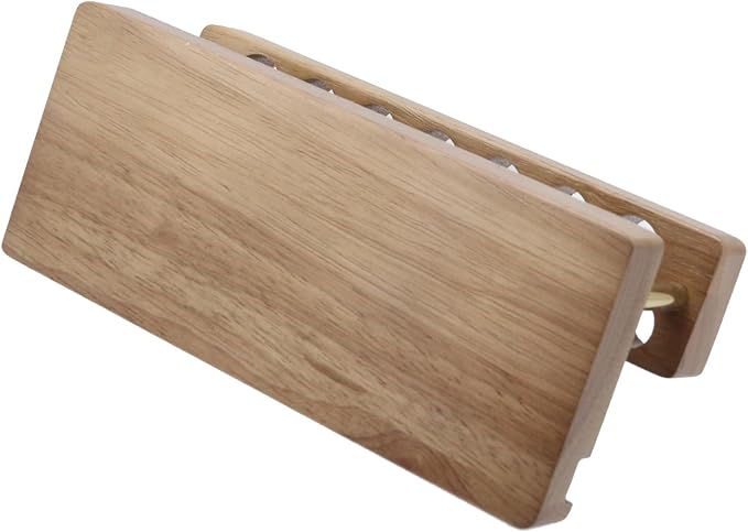 Crapyt Wooden Pen Display Stand with 15 Slots and Cell Phone Stand | Unique Pencil Holder for Desk Decor Minimalist Desk Organizer (Walnut Color)