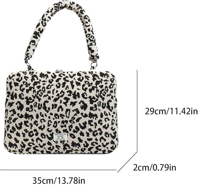 Leopard Print Laptop Case 11, 13,15 Inch Quilted Laptop Sleeve Soft Protective Cheetah Computer Sleeve for MacBook (Beige, with Strap, 13 Inch)