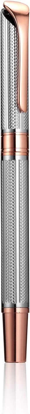 Penneed Rollerball Pen with Gift Set, Gel Pen for Men, Women, Business, Party&Wedding Black Ink 0.7mm G5 (Gold-Sliver)