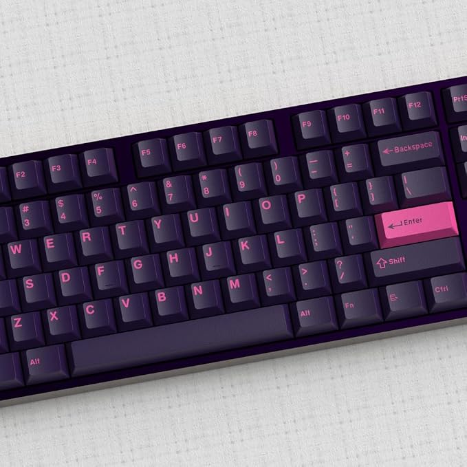 Guffercty kred Cherry Profile PBT Keycaps 156 Key Set, Oil Proof Fade Resistant Keycaps Fit 60%/65%/75%/80%/TKL/100% Mechanical Keyboard (Lively Pulse)