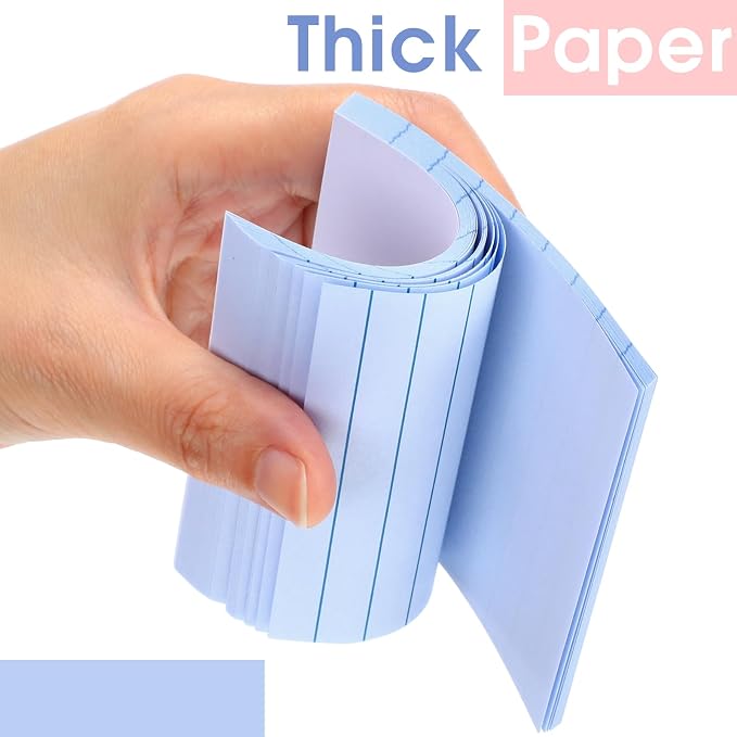 AmazingSpark 12 Pack Lined Sticky Notes 3x3 inch Post Ruled Stickies Super Self Stick Power Memo Pads Multi Colors Notes Pads Vintage Aesthetic School Office Supplies Accessories (Soft Morandi)