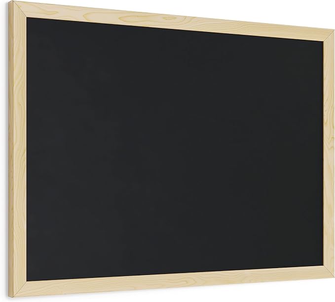U Brands Chalkboard, 18" x 24" Inches, Light Birch Wood Frame (310U00-01)