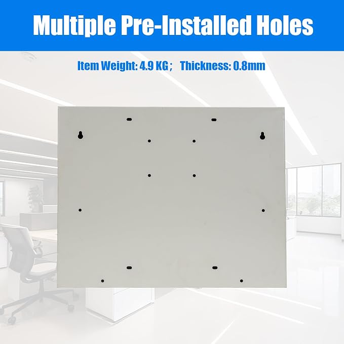 biosp Folding Wall Mounted Desk, Lockable Wall-Mounted Workstation, 50 LBS Capacity, 20''W x 3.38''D x 16.4''H, Murphy Desk, Fold Down Floating Desk with Magnetic Closure for Office Factory, White