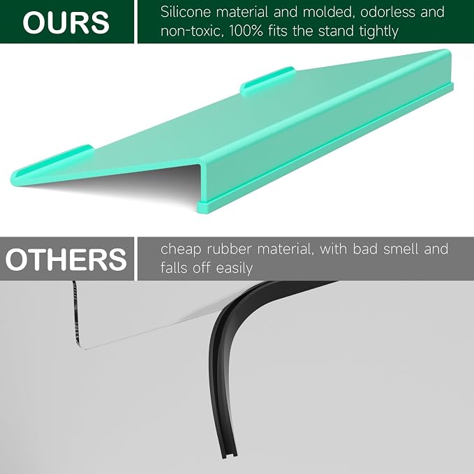 Computer Keyboard Stand Holder - Ergonomic Acrylic Keyboard Stand for Desktop Comfortable Keyboard Tray Riser with Silicone Anti-Slip Strip for Home School Office Desk Accessory, Green