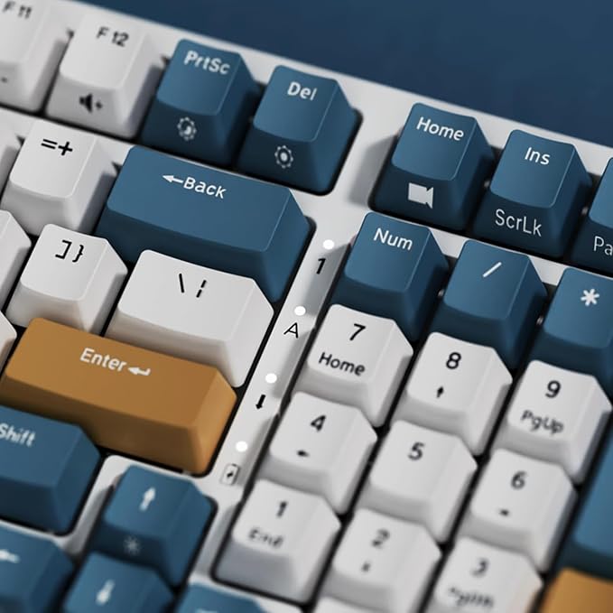 RK ROYAL KLUDGE RK98 Wireless Mechanical Keyboard, Triple Mode 2.4G/BT5.1/USB-C Custom Switches Keyboard with Number Pad, Pre-lubed Linear Switches RGB Backlit Gaming Keyboard, Software Support