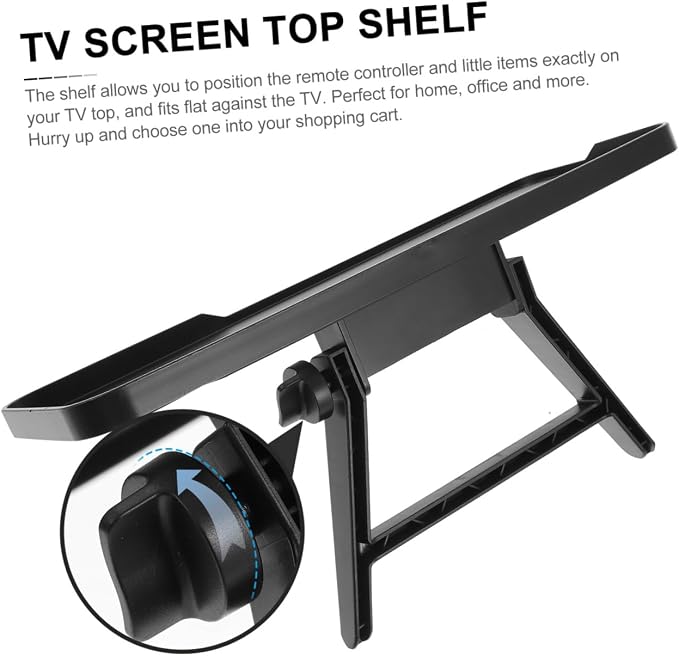 Healifty Desktop Storage Organizer Shelf for Flat Screen Tvs Monitors Space Saving Display Stand for Media Devices for Frames Plants and Speakers