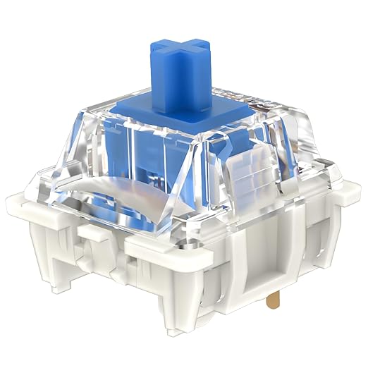 Gateron G Pro 3.0 Blue Switches for Mechanical Keyboard,3-Pin 60gf Clicky/Pre-Lubed/Pin-Enhanced Switches(72pcs,Blue)