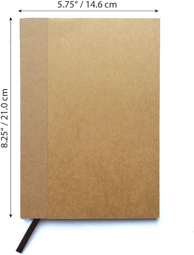 Sovereign-Gear Blank Paper Refill Refillable Leather Journal – Eco Friendly Acid-Free & Tree-Free Recycled Sheets A5 Unlined Notepad 8.25 x 5.75” with 240 Soft Pages and Bookmark