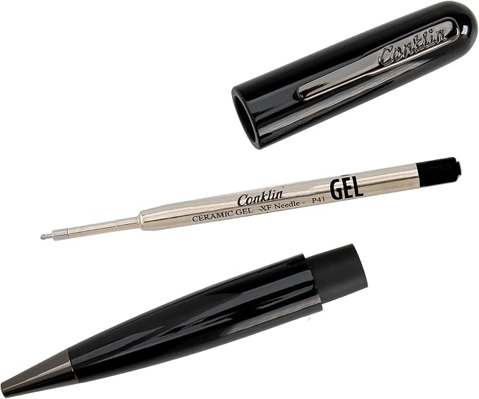 Conklin All American Gel Pen Raven Black | Luxury Gel Pen with Refillable Ink | Bold Design, Smooth Writing, Premium Quality