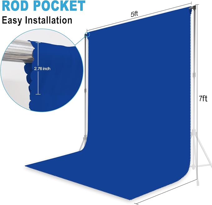 Blue Background Cloth Photography Props 5x7ft Royal Blue Background Props for Character Commodity Shooting LY99