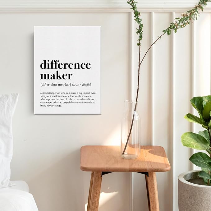 Inspirational Nurse Gifts Nurse Definition Canvas Wall Art Framed Thank You Appreciation Gifts Paintings Canvas Prints Poster for Home Office Bedroom Medical Clinic Wall Decor Artwork Decorative
